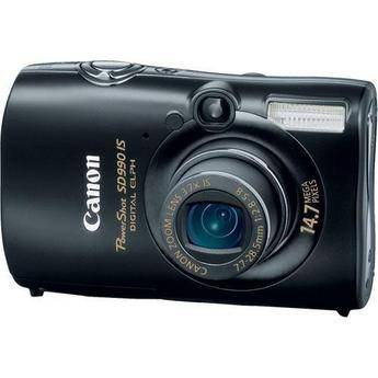 Canon PowerShot SD990 IS Digital ELPH Digital Camera (Black) with Basic Accessory Kit