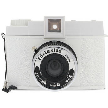 Lomography Diana F + Edelweiss Edition Medium Format 120 Manual Focus Camera with Built-in Lens (White)