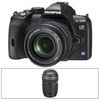 Olympus E-System E-520 SLR Digital Camera with 14-42mm & 70-300mm Zoom Lenses