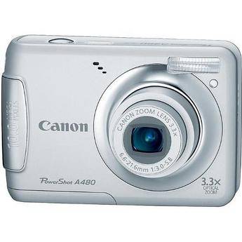 Canon PowerShot A480 Digital Camera (Silver) with Basic Accessory Kit