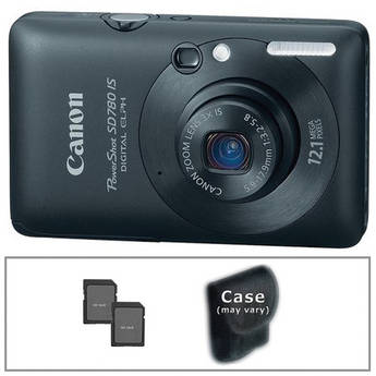 Canon PowerShot SD780 IS Digital Camera (Black) with Basic Accessory Kit