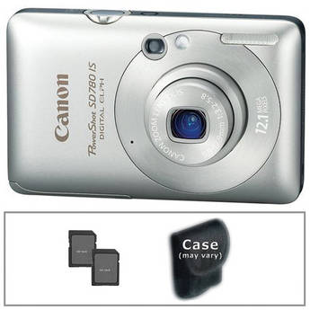 Canon PowerShot SD780 IS Digital Camera (Silver) with Basic Accessory Kit