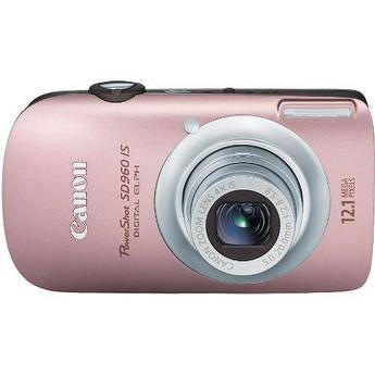 Canon PowerShot SD960 IS Digital Camera (Pink) with Basic Accessory Kit