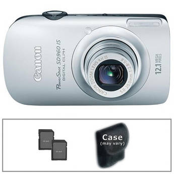 Canon PowerShot SD960 IS Digital Camera (Silver) with Basic Accessory Kit