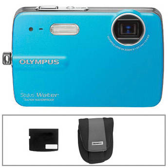 Olympus Stylus Water 550WP Digital Camera with Basic Accessory Kit (Blue)