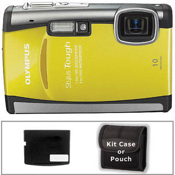 Olympus Stylus Tough-6000 Digital Camera with Basic Accessory Kit (Yellow)