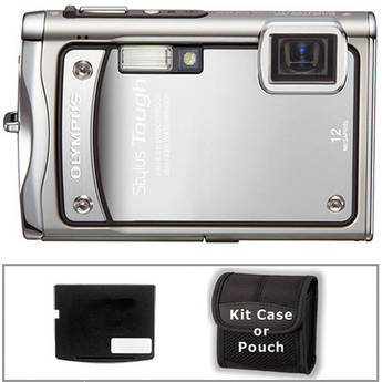 Olympus Stylus Tough-8000 Digital Camera with Basic Accessory Kit (Silver)