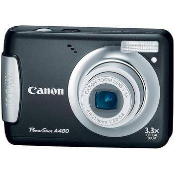 Canon PowerShot A480 Digital Camera (Black) with Deluxe Accessory Kit