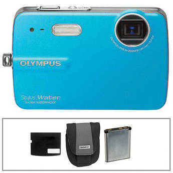 Olympus Stylus Water 550WP Digital Camera with Deluxe Accessory Kit (Blue)