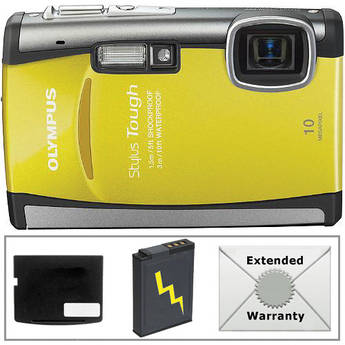 Olympus Stylus Tough-6000 Digital Camera with Deluxe Accessory Kit (Yellow)