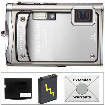 Olympus Stylus Tough-8000 Digital Camera with Deluxe Accessory Kit (Silver)