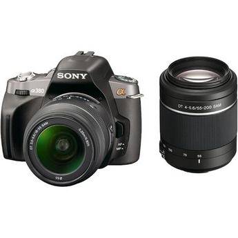 Sony Alpha A380 Digital SLR with 18-55mm & 55-200mm Lens