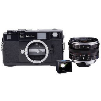 Zeiss Ikon Rangefinder 35mm Film Camera, 21mm f/4.5 C Biogon T* ZM Lens, 21mm ZI Viewfinder Kit (Black)