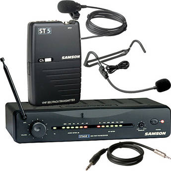 Samson Stage 5T - Three in One - Headset, Lav & Guitar VHF Wireless System (8)