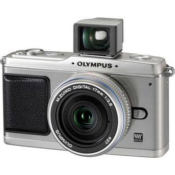 Olympus E-P1 Pen Digital Camera w/ 17mm f/2.8  Lens (Silver) & Optical Finder