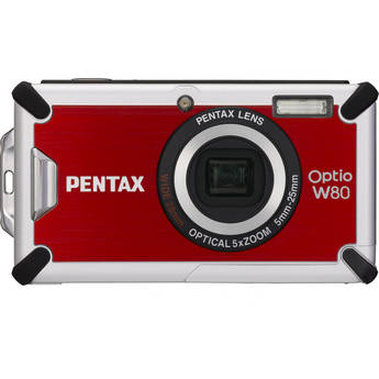 Pentax Optio W80 Digital Camera (Cardinal Red)