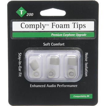 Hearing Components Comply T-200 Foam Tips (Platinum) (Small/Medium/Large-1 Pair of Each Size)
