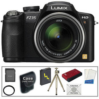 Panasonic Lumix DMC-FZ35 Digital Camera with Deluxe Accessory Kit