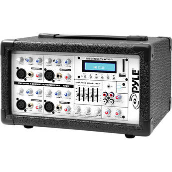 Pyle Pro PMX402M - 400 Watt 4-Channel Powered PA Mixer/Amplifier