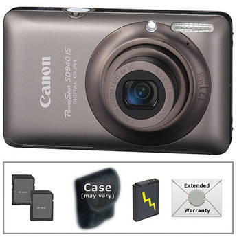 Canon PowerShot SD940 IS Digital Camera (Brown) and Deluxe Accessory Kit