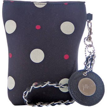 Jill-E Designs Neoprene Camera Pouch (Black with Cream Dots)