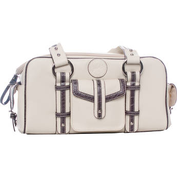 Jill-E Designs Small Camera Bag (Bone with Croc Trim)
