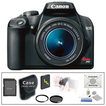 Canon EOS Rebel XS Digital SLR Camera (Black) w/ 18-55mm Lens & Deluxe Accessory Kit