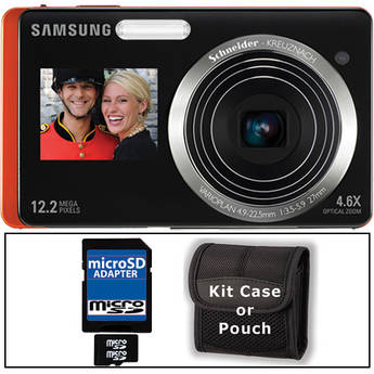 Samsung DualView TL225 Digital Camera with Basic Accessory Kit (Orange)
