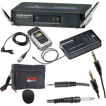 Audio-Technica Wireless Microphone & Zoom H2 Portable Recorder Kit - Clip-On Mic (T2)