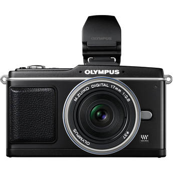 Olympus E-P2 Pen Digital Camera  w/  17mm f/2.8 Zuiko Lens & Electronic Viewfinder (Black)