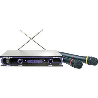 VocoPro VHF-3005 - Dual Channel VHF Wireless Microphone System