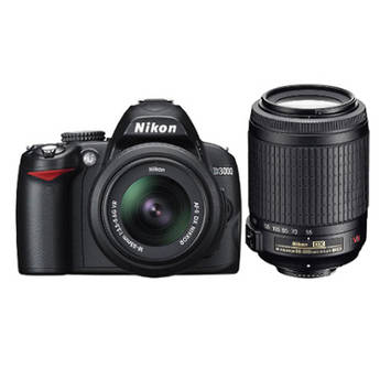 Nikon D3000 SLR Digital Camera with 18-55mm VR & 55-200mm f/4-5.6G ED AF-S VR DX Kit