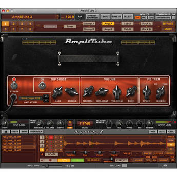 IK Multimedia AmpliTube 3 Guitar and Bass Amp Effects Modeling Software