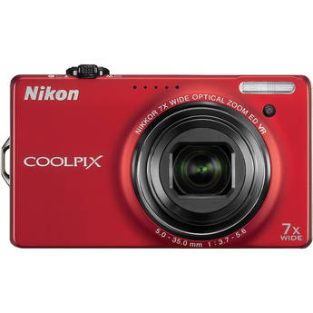 Nikon CoolPix S6000 Digital Camera (Red)