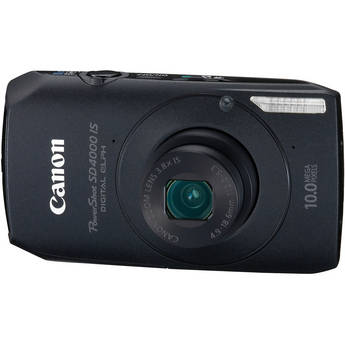 Canon PowerShot SD4000 IS Digital ELPH Camera (Black)