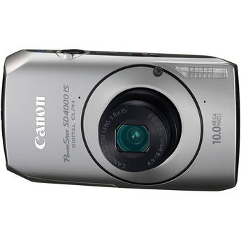 Canon PowerShot SD4000 IS Digital ELPH Camera (Silver)