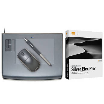 Wacom Intuos3 Platinum 4" x 6" Graphics Tablet with Silver Efex Pro Software Kit