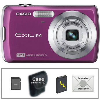 Casio Exilim EX-Z35 Digital Camera with Deluxe Accessory Kit (Purple)