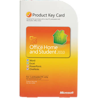 Microsoft Office Home and Student 2010 Software (Product Key Code)