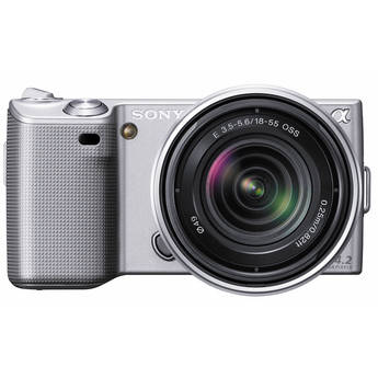 Sony C�mera Digital com Lente Intercambi�vel Alpha NEX-5 com Lente 18-55mm (Prata)