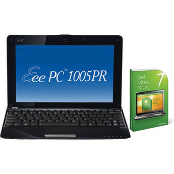 ASUS Eee PC 1005PR-PU17-BK 10.1" Seashell Netbook Computer with Windows 7 Home Premium Upgrade (Black)