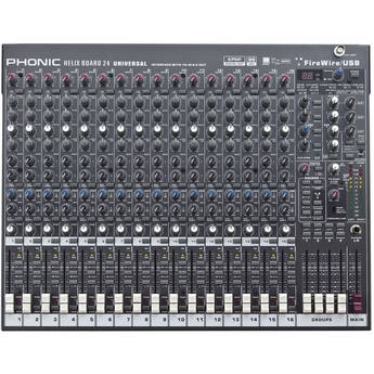 Phonic Helix Board 24 Universal 16-Input Mixer with USB 2.0 & FireWire