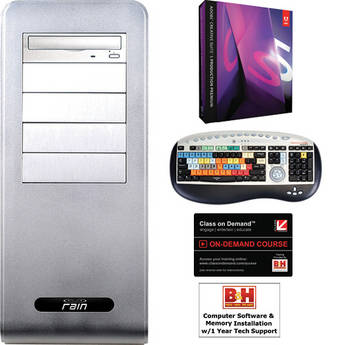 B&H Photo PC Pro Workstation Rain Venturi Pro II/Adobe Production Premium CS5.5 Turnkey System