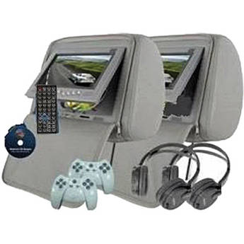Swari HRTV7G 7" Headrest DVD Player Set (Grey)