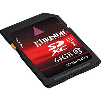 Kingston 64GB SDXC Memory Card Class 10 UHS-I