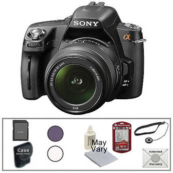 Sony Alpha A390 Digital SLR Camera with 18-55mm Lens & Deluxe Accessory Kit