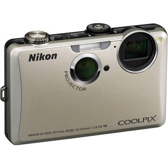 Nikon Coolpix S1100pj Digital Camera (Silver)