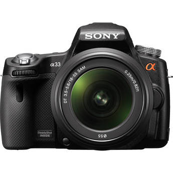 Sony Alpha DSLR-SLT-A33 Digital Camera W/18-55mm Lens