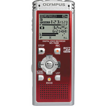 Olympus WS-700M Digital Voice Recorder (Red)