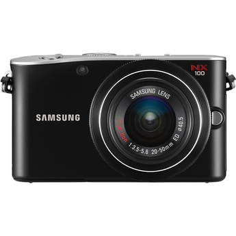 Samsung NX100 Mirrorless Digital Camera W/20-50mm Lens (Black)